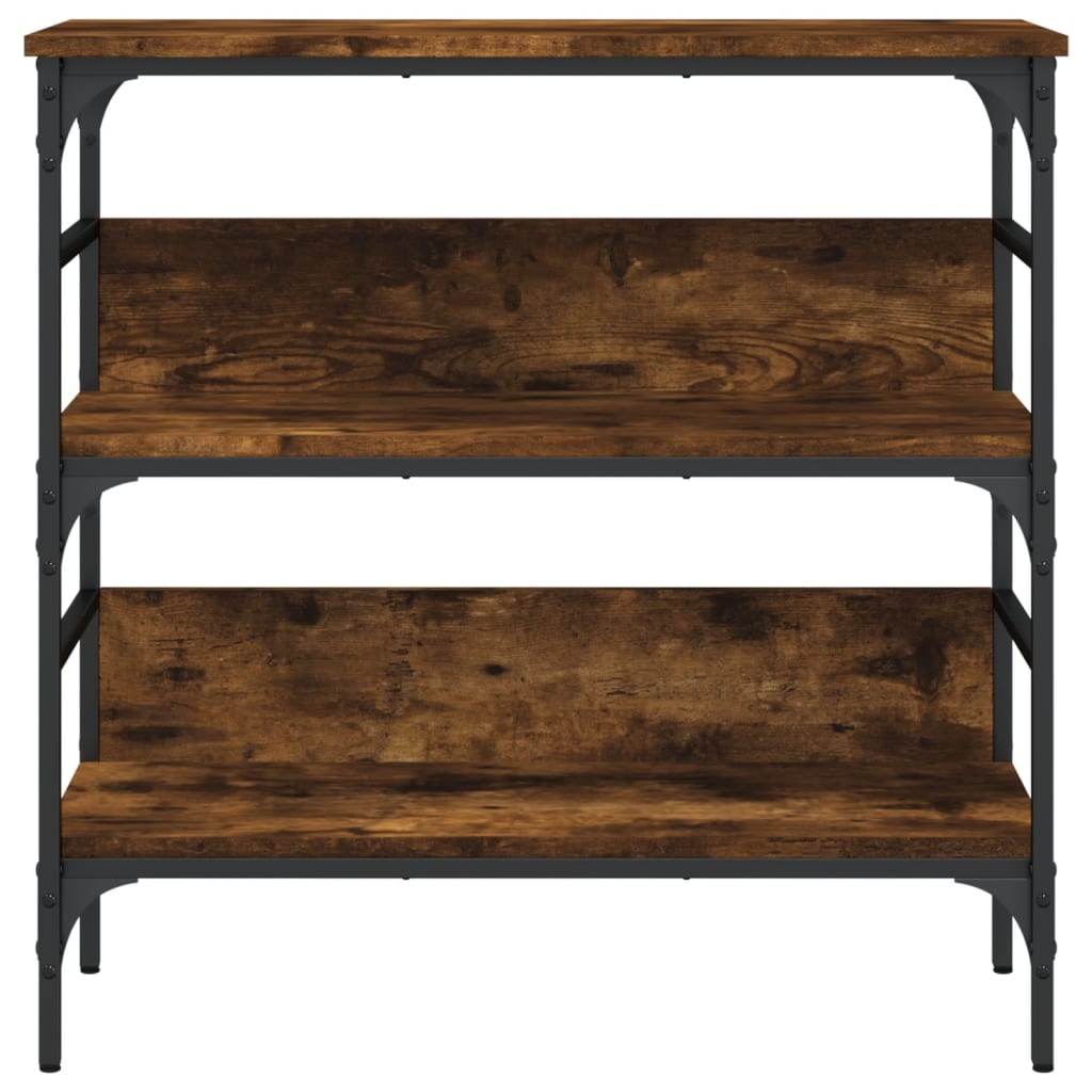 Tavolino Consolle Rovere Fumo 75x32x75 cm in Legno Multistrato | homemem39
