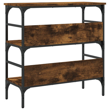 Tavolino Consolle Rovere Fumo 75x32x75 cm in Legno Multistrato | homemem39