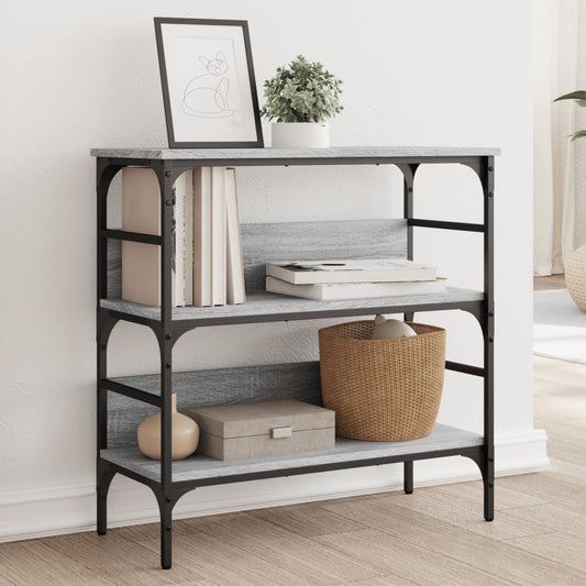 Tavolino Consolle Grigio Sonoma 75x32x75cm in Legno Multistrato - homemem39