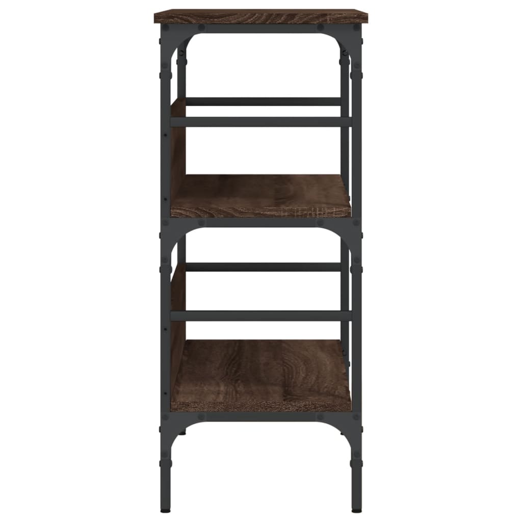 Tavolino Consolle Rovere Marrone 75x32x75 cm Legno Multistrato - homemem39