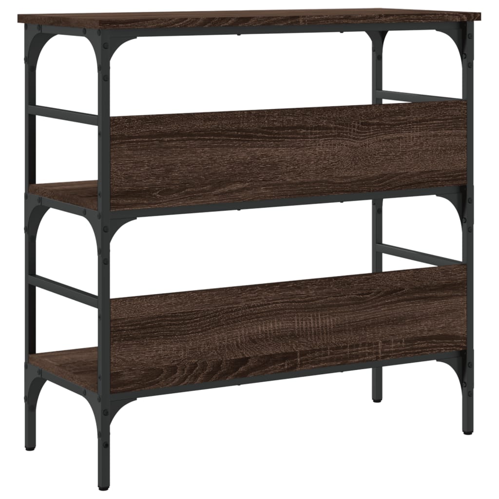 Tavolino Consolle Rovere Marrone 75x32x75 cm Legno Multistrato - homemem39