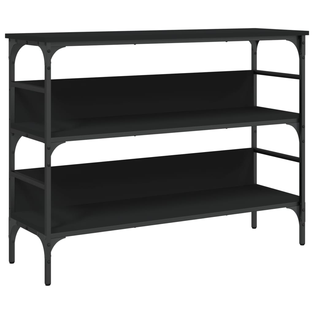 Tavolino Consolle Nero 100x32x75 cm in Legno Multistrato - homemem39