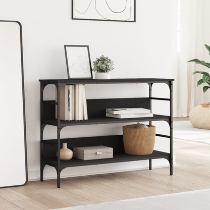 Tavolino Consolle Nero 100x32x75 cm in Legno Multistrato - homemem39