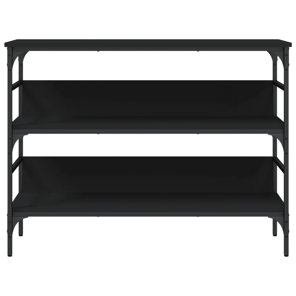Tavolino Consolle Nero 100x32x75 cm in Legno Multistrato - homemem39