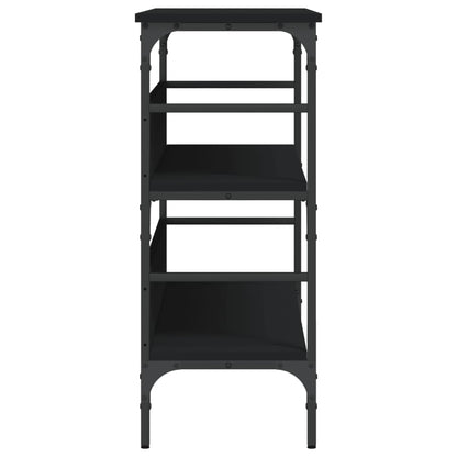 Tavolino Consolle Nero 100x32x75 cm in Legno Multistrato - homemem39