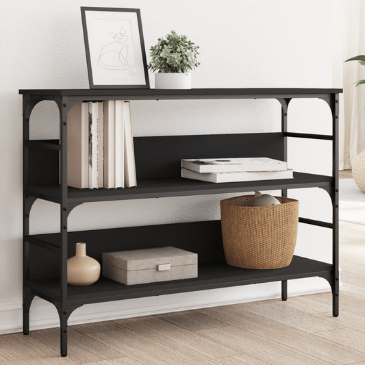 Tavolino Consolle Nero 100x32x75 cm in Legno Multistrato - homemem39