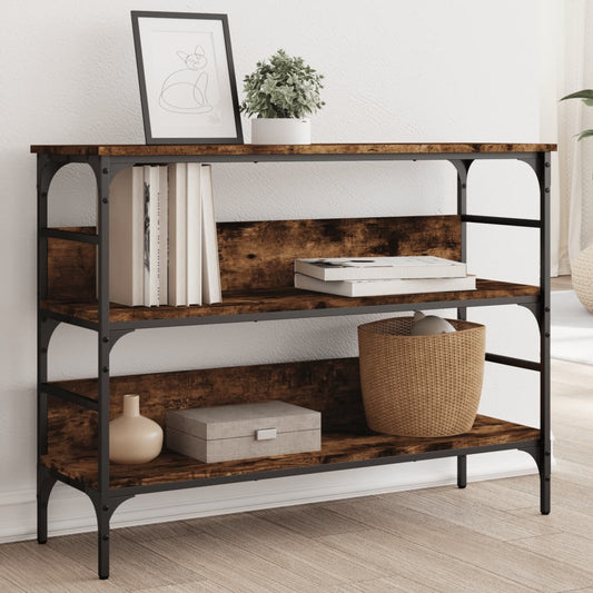 Tavolo Consolle Rovere Fumo 100x32x75 cm Legno Multistrato - homemem39