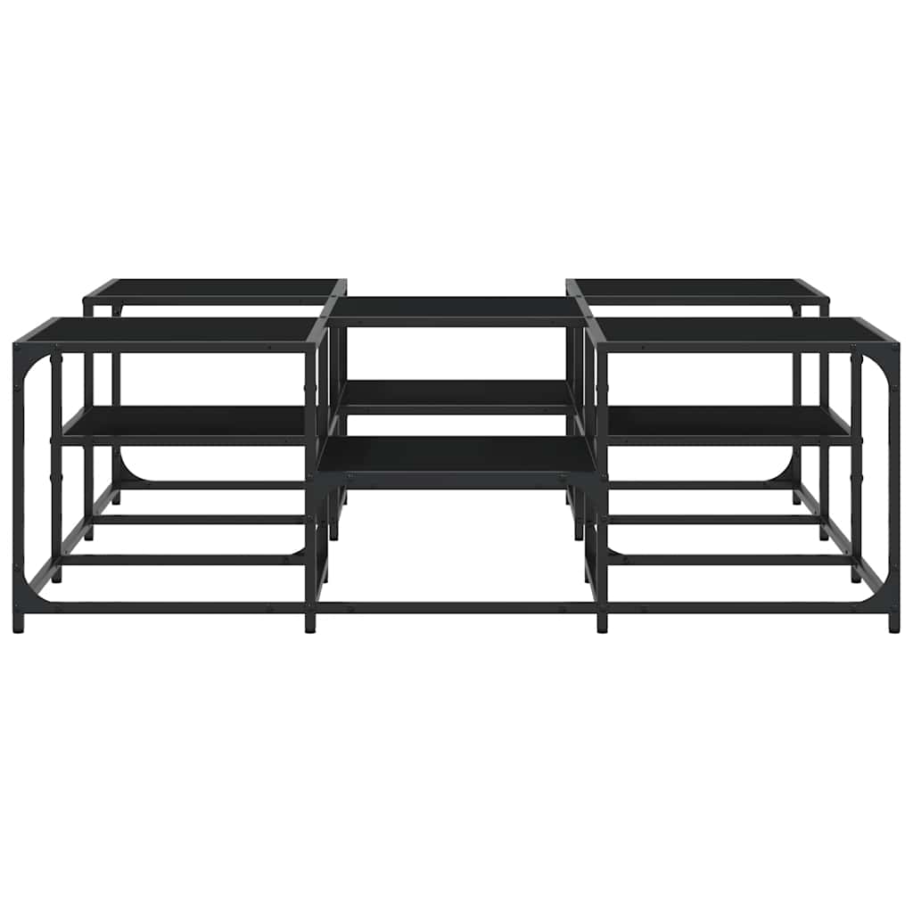 Tavolino da Salotto Nero 121x121x40 cm in Legno Multistrato | homemem39