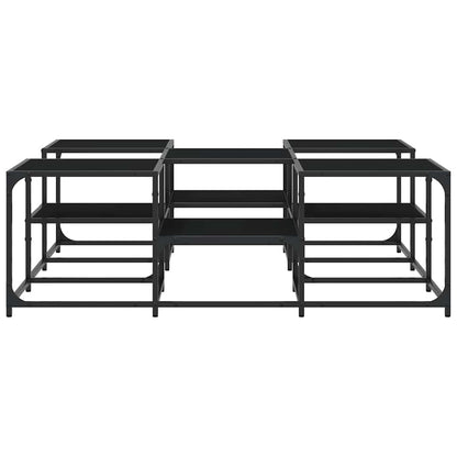 Tavolino da Salotto Nero 121x121x40 cm in Legno Multistrato | homemem39