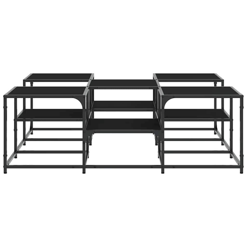 Tavolino da Salotto Nero 121x121x40 cm in Legno Multistrato | homemem39