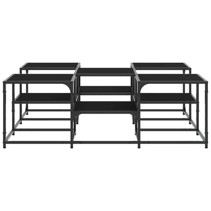 Tavolino da Salotto Nero 121x121x40 cm in Legno Multistrato | homemem39