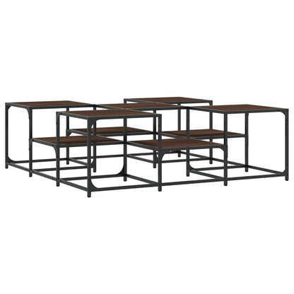 Tavolino Salotto Rovere Marrone 121x121x40 cm Legno Multistrato | homemem39
