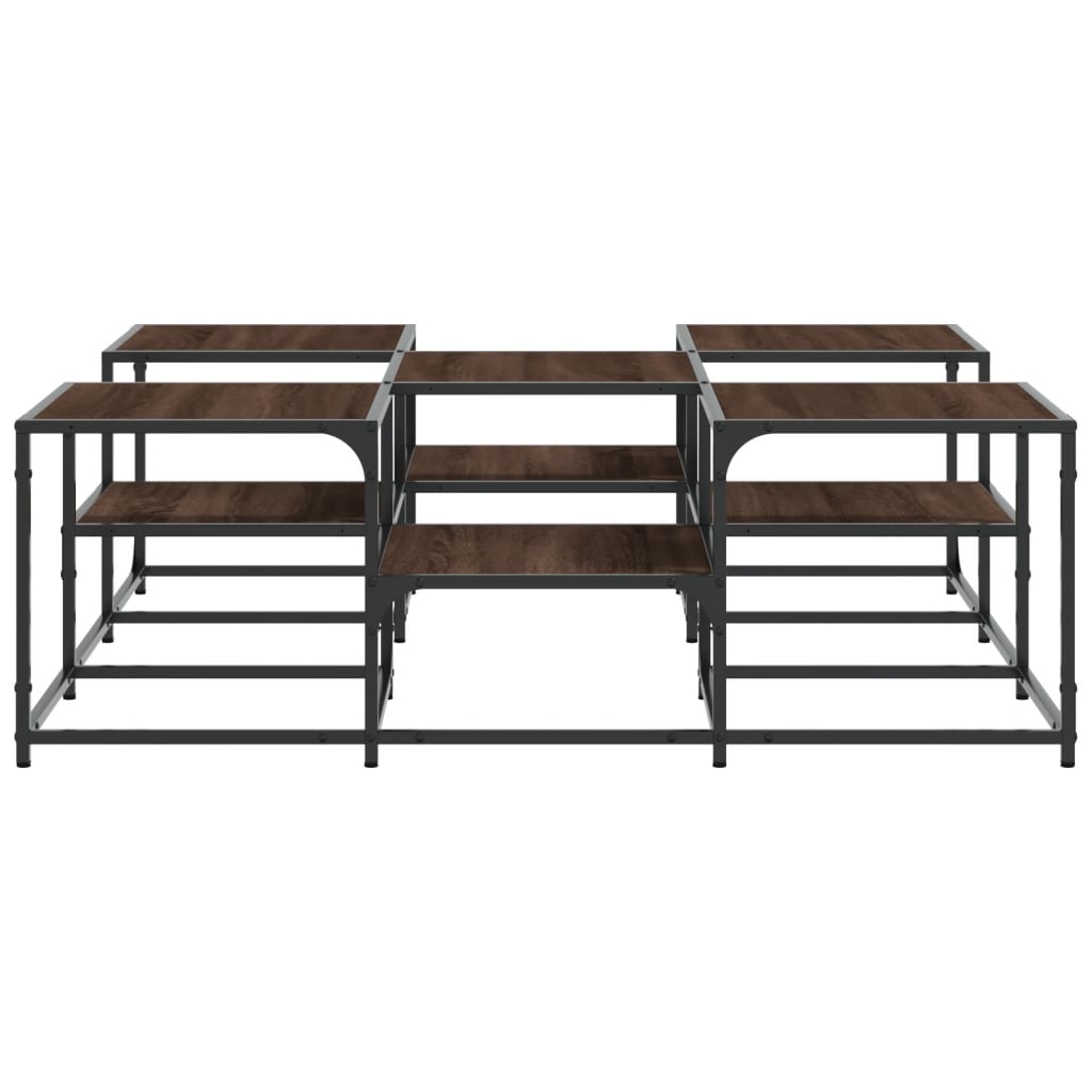 Tavolino Salotto Rovere Marrone 121x121x40 cm Legno Multistrato | homemem39