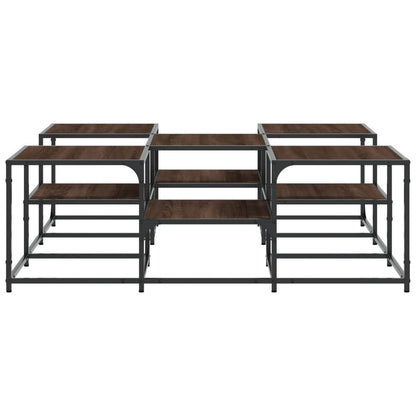 Tavolino Salotto Rovere Marrone 121x121x40 cm Legno Multistrato | homemem39