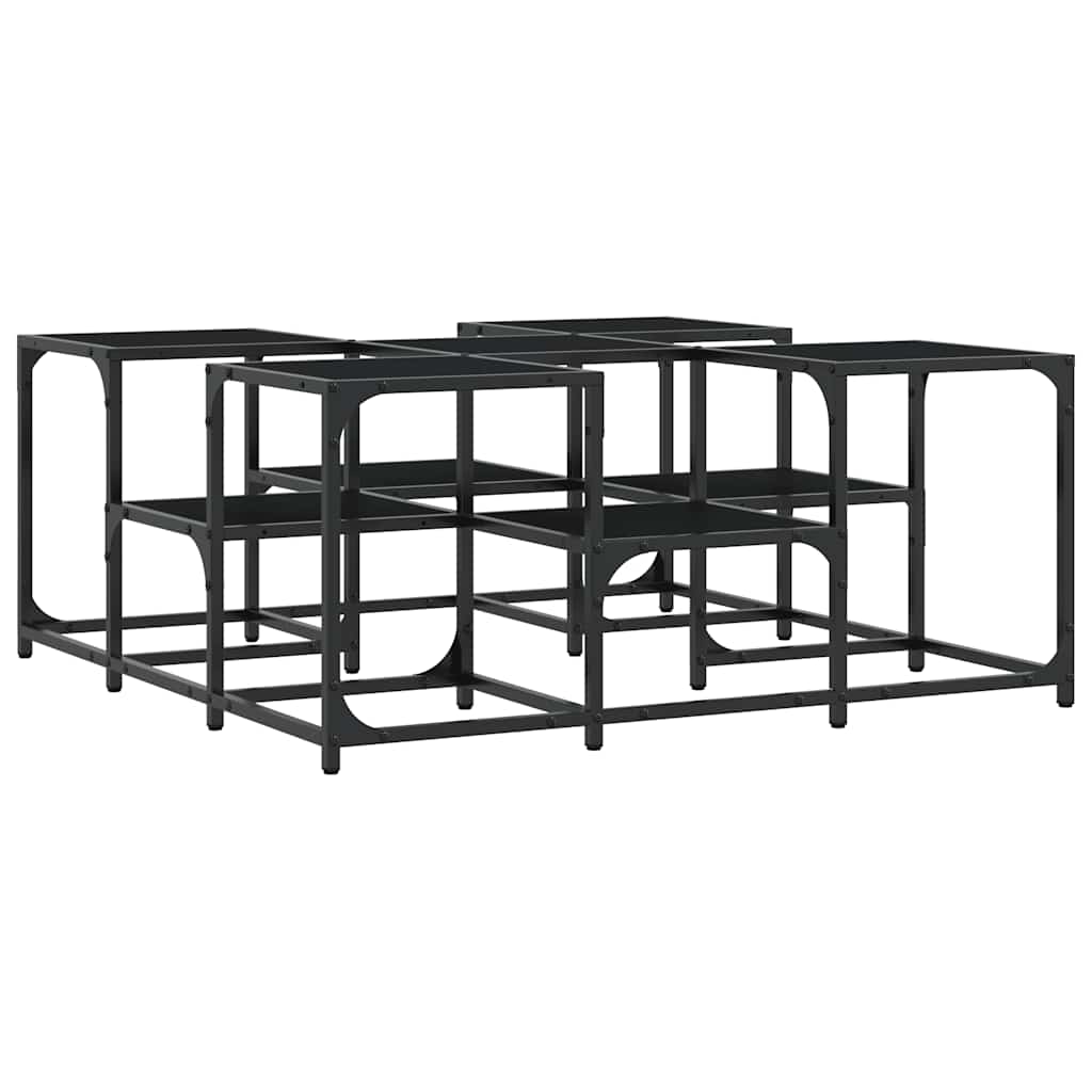 Tavolino da Salotto Nero 91x91x40 cm in Legno Multistrato | homemem39
