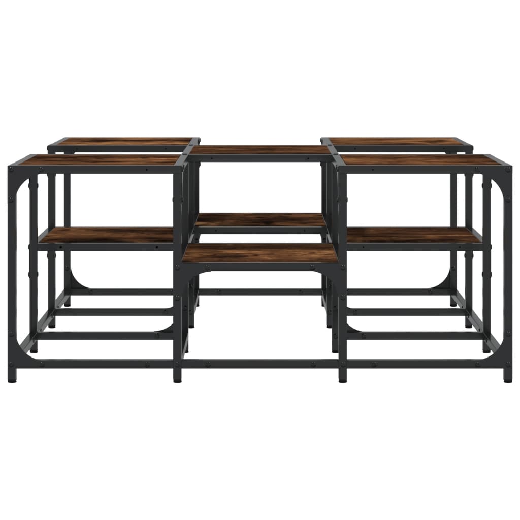 Tavolino da Salotto Rovere Fumo 91x91x40cm in Legno Multistrato | homemem39