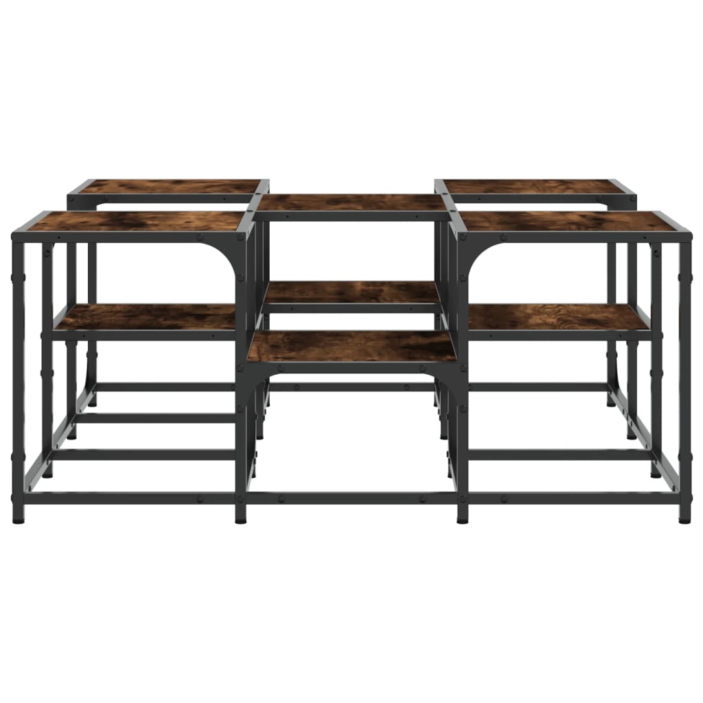 Tavolino da Salotto Rovere Fumo 91x91x40cm in Legno Multistrato | homemem39