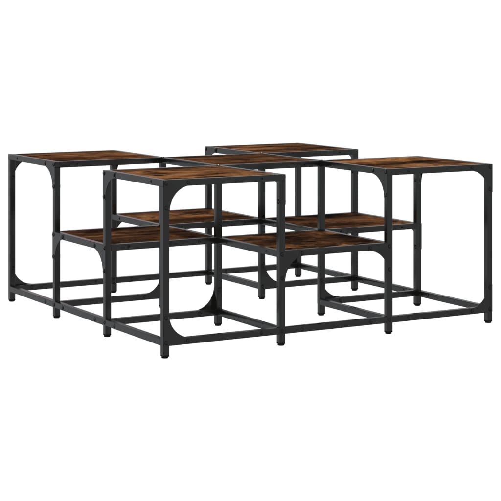 Tavolino da Salotto Rovere Fumo 91x91x40cm in Legno Multistrato | homemem39