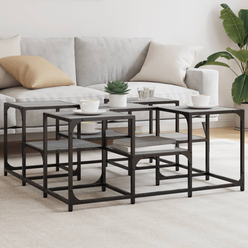 Tavolino da Salotto Grigio Sonoma 91x91x40 cm Legno Multistrato | homemem39
