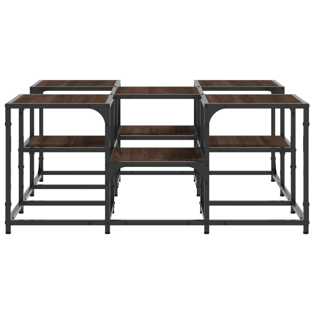 Tavolino da Salotto Rovere Marrone 91x91x40cm Legno Multistrato | homemem39