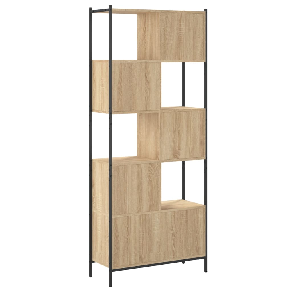 Libreria Rovere Sonoma 72x28x172 cm in Legno Multistrato