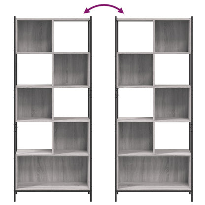 Libreria Grigio Sonoma 72x28x172 cm in Legno Multistrato | homemem39