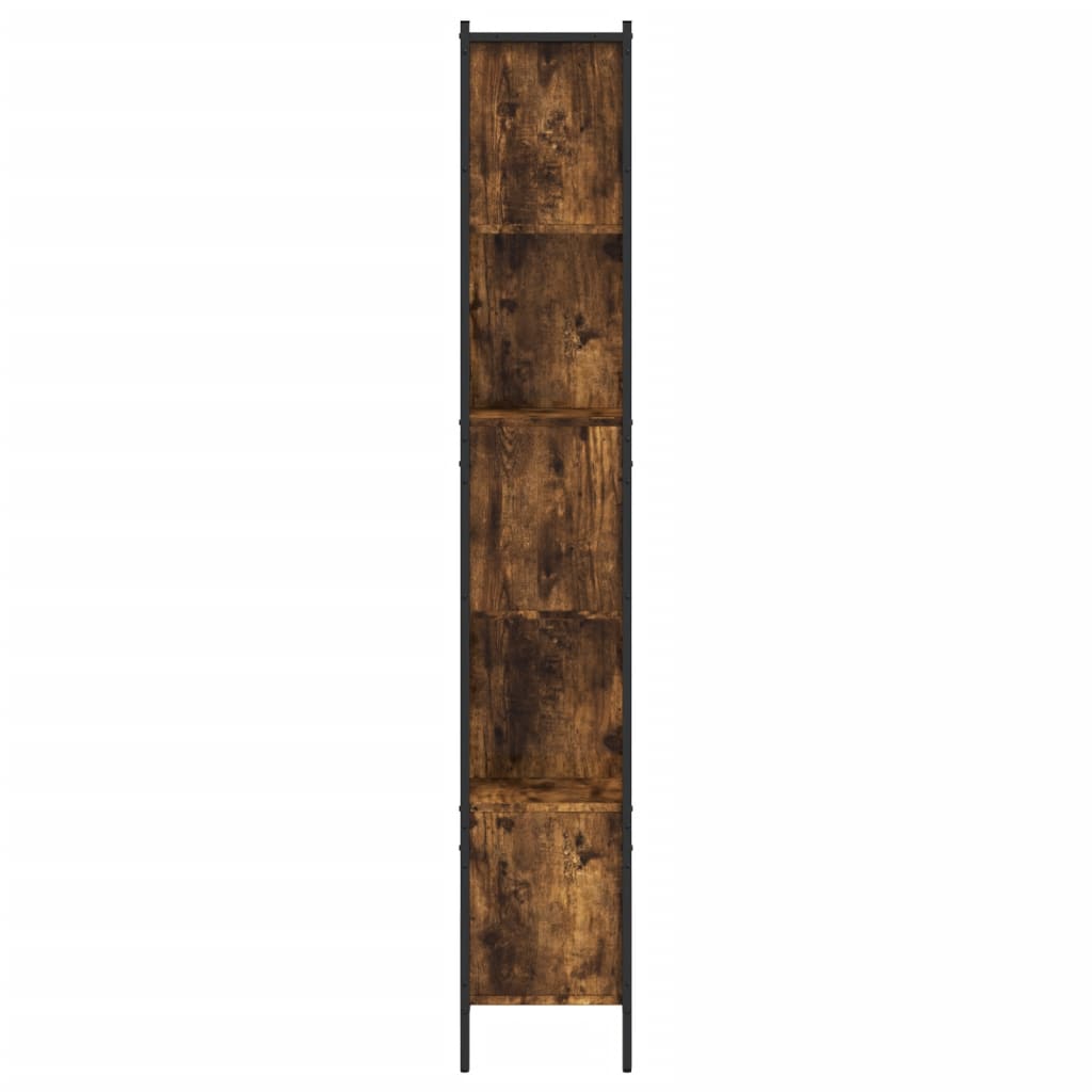 Libreria Rovere Fumo 102x28x172 cm in Legno Multistrato | homemem39