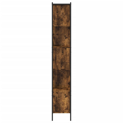 Libreria Rovere Fumo 102x28x172 cm in Legno Multistrato | homemem39