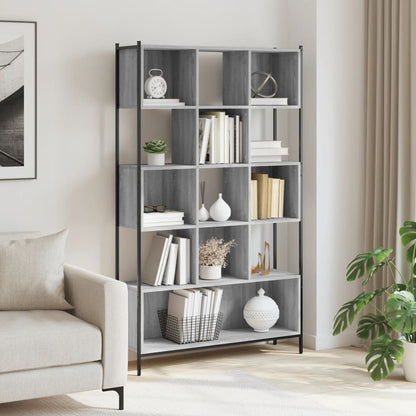 Libreria Grigio Sonoma 102x28x172 cm in Legno Multistrato | homemem39