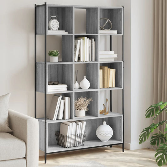 Libreria Grigio Sonoma 102x28x172 cm in Legno Multistrato | homemem39