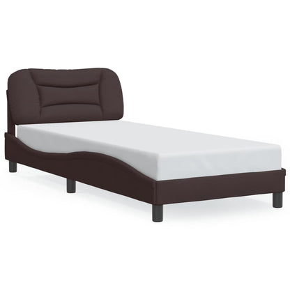 Giroletto senza Materasso Marrone Scuro 80x200 cm Tessuto