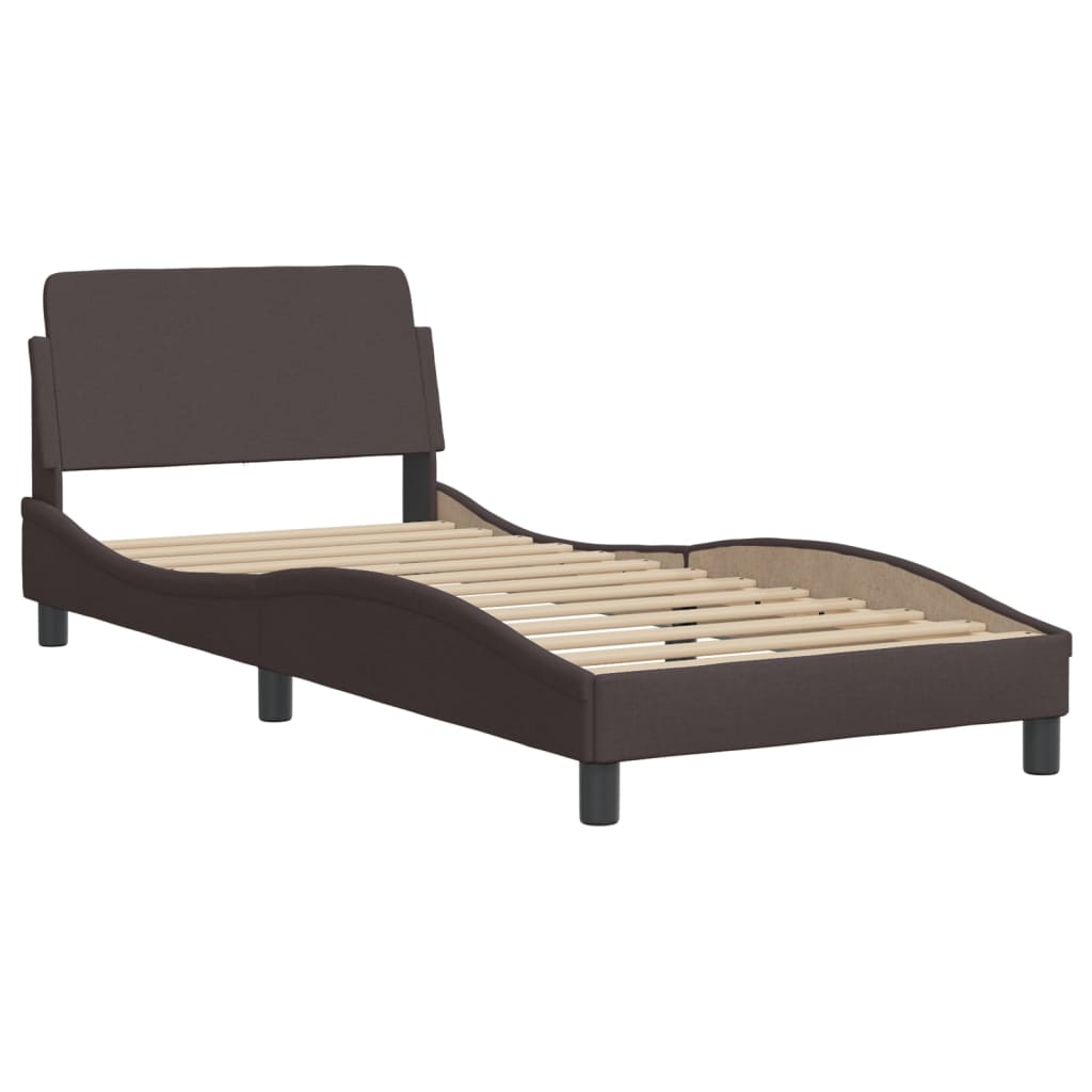 Giroletto senza Materasso Marrone Scuro 80x200 cm Tessuto