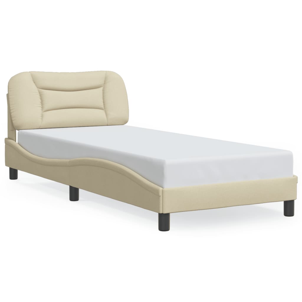Giroletto senza Materasso Crema 80x200 cm in Tessuto