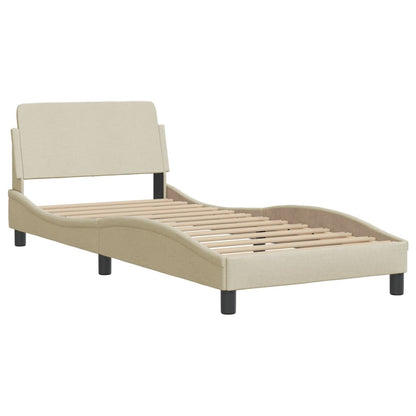 Giroletto senza Materasso Crema 80x200 cm in Tessuto