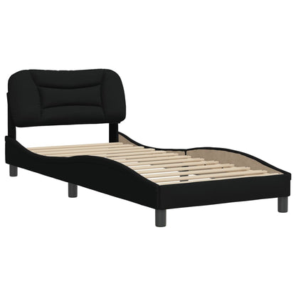 Giroletto senza Materasso Nero 90x190 cm in Tessuto