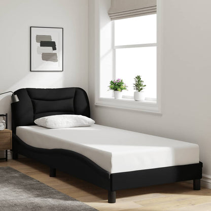 Giroletto senza Materasso Nero 90x190 cm in Tessuto