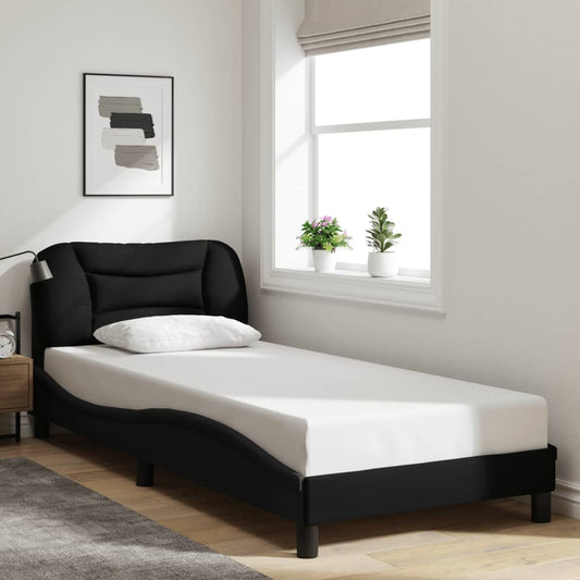 Giroletto senza Materasso Nero 90x190 cm in Tessuto