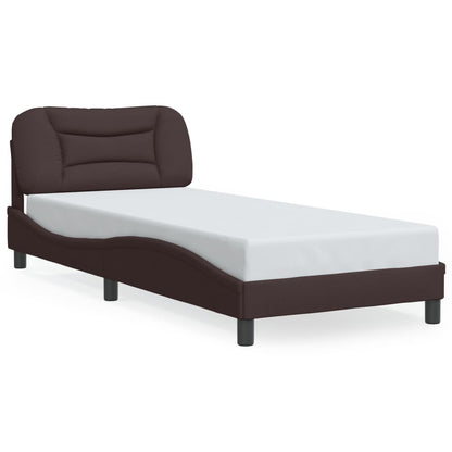 Giroletto senza Materasso Marrone Scuro 90x190 cm Tessuto