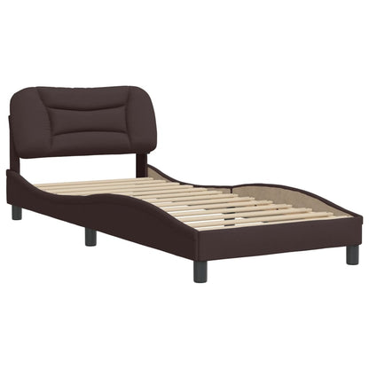 Giroletto senza Materasso Marrone Scuro 90x190 cm Tessuto