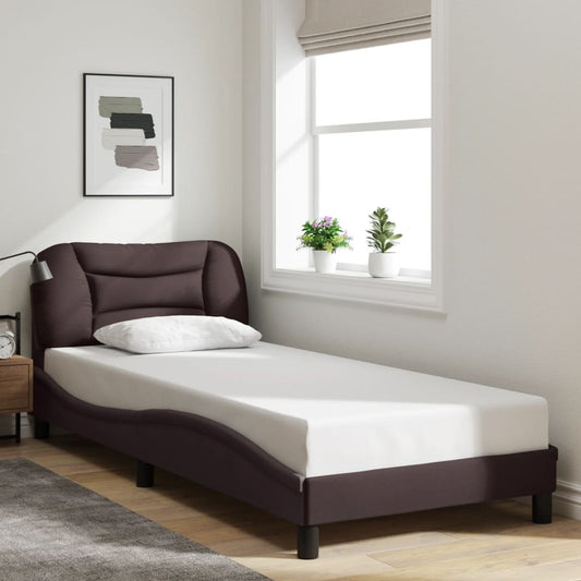 Giroletto senza Materasso Marrone Scuro 90x190 cm Tessuto
