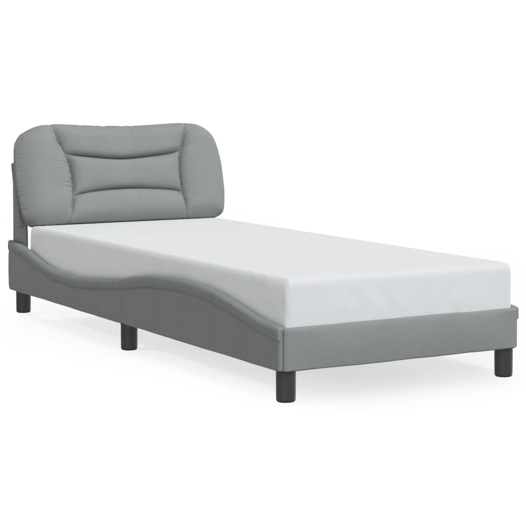 Giroletto senza Materasso Grigio Chiaro 90x200 cm Tessuto