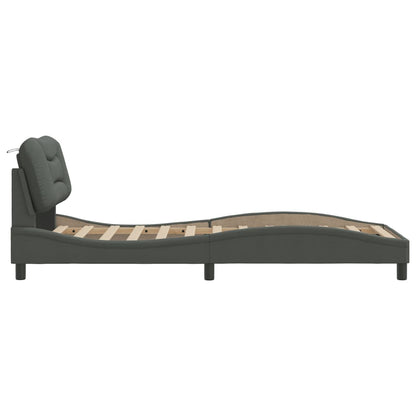 Giroletto senza Materasso Grigio Scuro 90x200 cm Tessuto