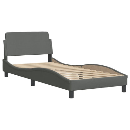 Giroletto senza Materasso Grigio Scuro 90x200 cm Tessuto