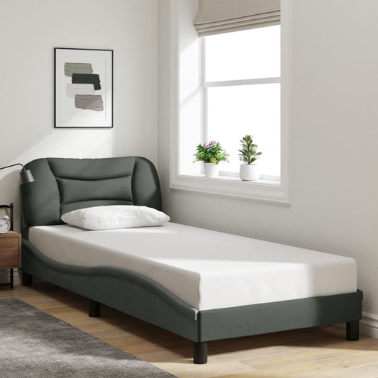 Giroletto senza Materasso Grigio Scuro 90x200 cm Tessuto