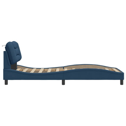 Giroletto senza Materasso Blu 90x200 cm in Tessuto