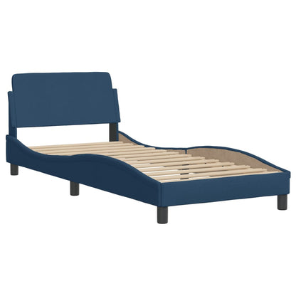 Giroletto senza Materasso Blu 90x200 cm in Tessuto