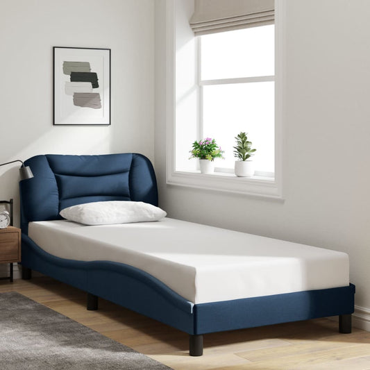 Giroletto senza Materasso Blu 90x200 cm in Tessuto