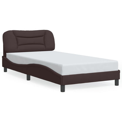 Giroletto senza Materasso Marrone Scuro 100x200 cm Tessuto
