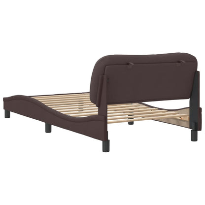Giroletto senza Materasso Marrone Scuro 100x200 cm Tessuto