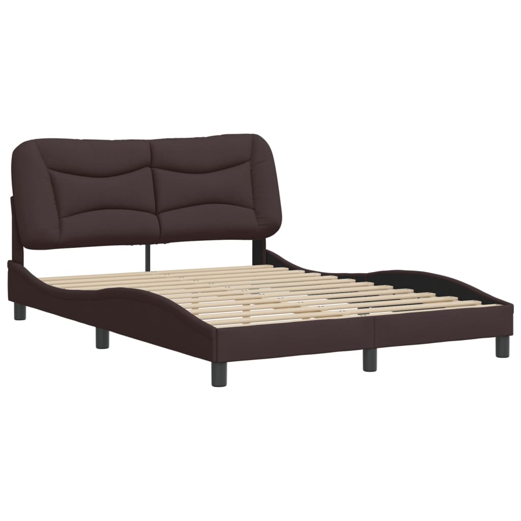 Giroletto senza Materasso Marrone Scuro 120x200 cm Tessuto